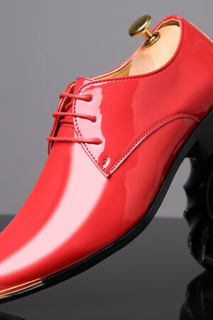 2019 Cross-border Large Size Men's Shoes Fashion Bright Leather Shoes Men's Shoes Lace-up Men's Shoes Manufacturers Wholesale