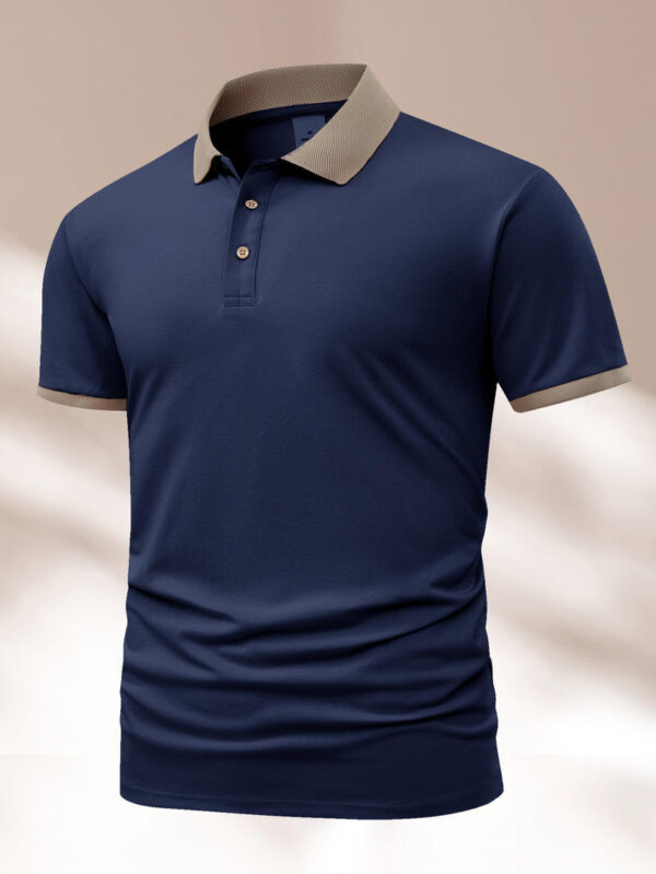 Summer Polo Shirt Printed T-shirt Short Sleeve High-end Lapel - Image 7