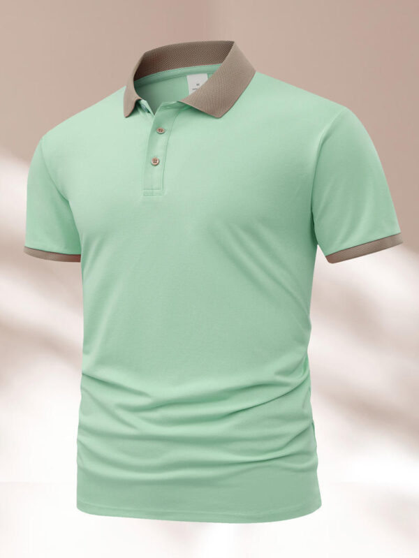Summer Polo Shirt Printed T-shirt Short Sleeve High-end Lapel - Image 3