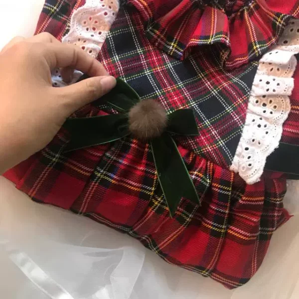 Dream Catcher Red Plaid Antique Skirt Girls Princess Skirt Custom Order - Image 3