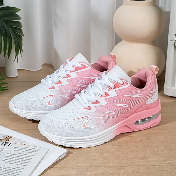 Women's Breathable EVA Sneakers Casual Student Running Shoes Low Top Mesh Outdoor Plus Size Slip-On Sports Shoes Summer - Image 4