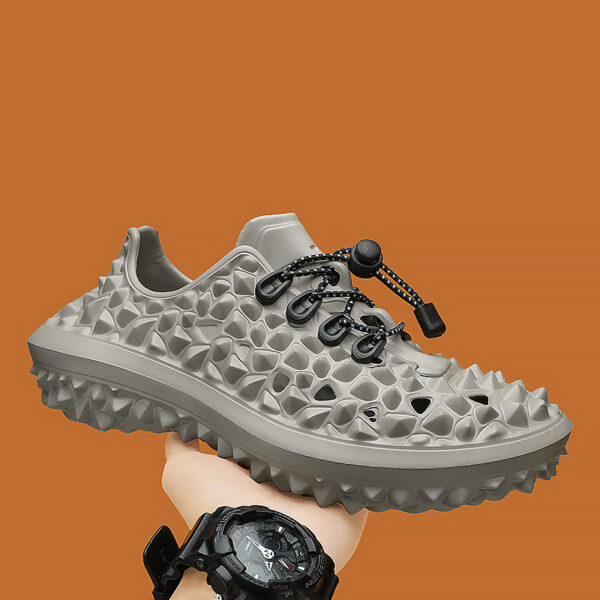 Fashion Non-slip Slippers Men's Summer New Thick-soled Beach Sandals Men's Distinctive Trendy Durian Hole Shoes - Image 2