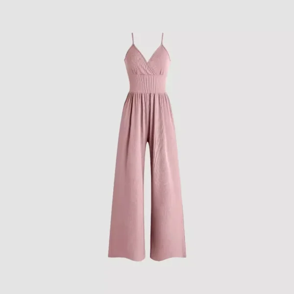 Summer Pants Set Multi-color Temperament Commuter Sling Waist Fashion Casual Jumpsuit - Image 3