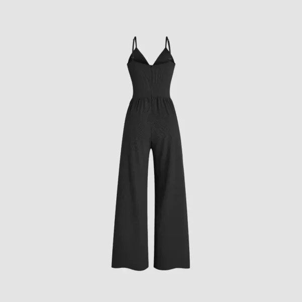 Summer Pants Set Multi-color Temperament Commuter Sling Waist Fashion Casual Jumpsuit - Image 4