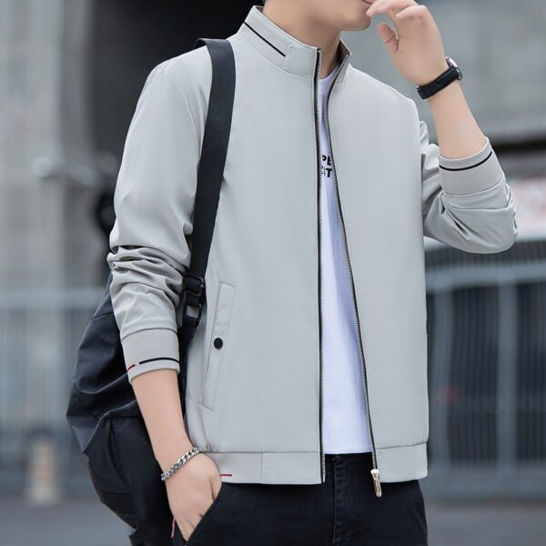 2024 Spring New Jacket Men's Young And Middle-aged Business Casual Plus Size Commuter Jacket Men's Jacket Printed - Image 3