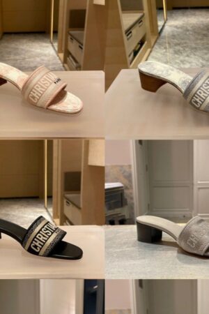 Summer New D Family Old Flower Embroidered Flat Slippers Women's Outfit Beach Casual Sandals Trendy