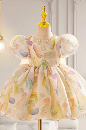 Girls Dress Summer Short-sleeve Princess Dress