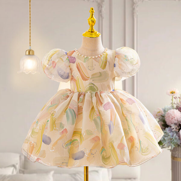 Girls Dress Summer Short-sleeve Princess Dress