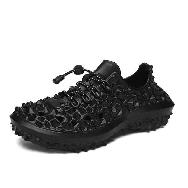 Fashion Non-slip Slippers Men's Summer New Thick-soled Beach Sandals Men's Distinctive Trendy Durian Hole Shoes - Image 5