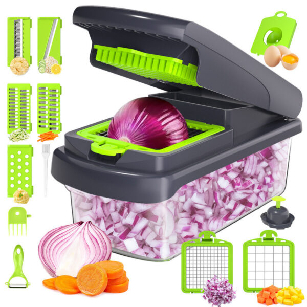 Multi-functional Vegetable Cutter Kitchen Vegetable Cutter Slicer Grater Vegetable Cutter Polishing Silk Artifact - Image 2