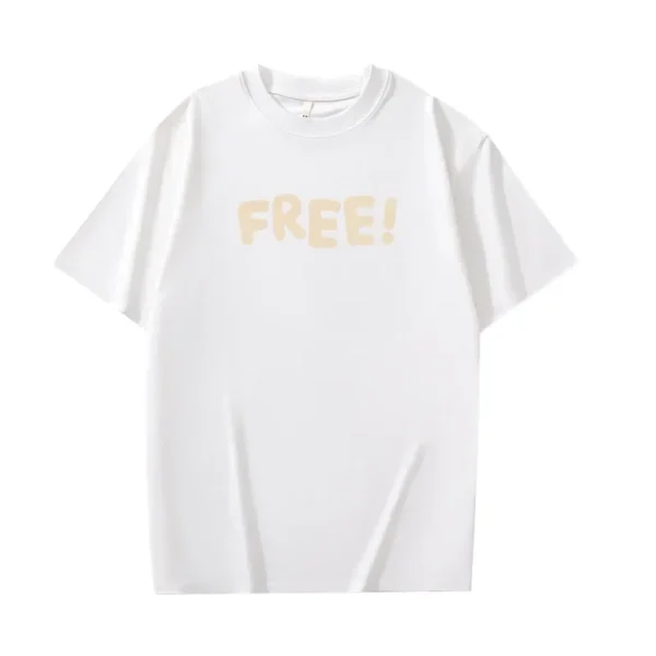 Trendy Pure Cotton Short Sleeve Men's T-Shirt Loose Fit Versatile Casual Half Sleeve Summer Time Fashion Icon Printed Tops - Image 5