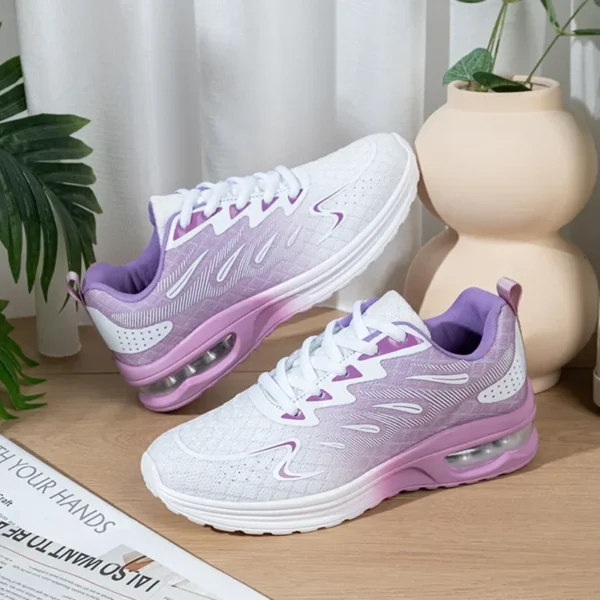 Women's Breathable EVA Sneakers Casual Student Running Shoes Low Top Mesh Outdoor Plus Size Slip-On Sports Shoes Summer - Image 2