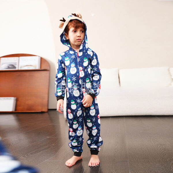 Family Pajamas Suit Baby Boys Girls Women's Clothing Men's Christmas One-piece Pajamas - Image 3