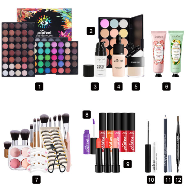 POPFEEL Makeup Tool Set Brush Puff Color Number Random POP003 - Image 3