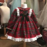 Dream Catcher Red Plaid Antique Skirt Girls Princess Skirt Custom Order