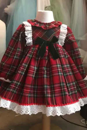 Dream Catcher Red Plaid Antique Skirt Girls Princess Skirt Custom Order