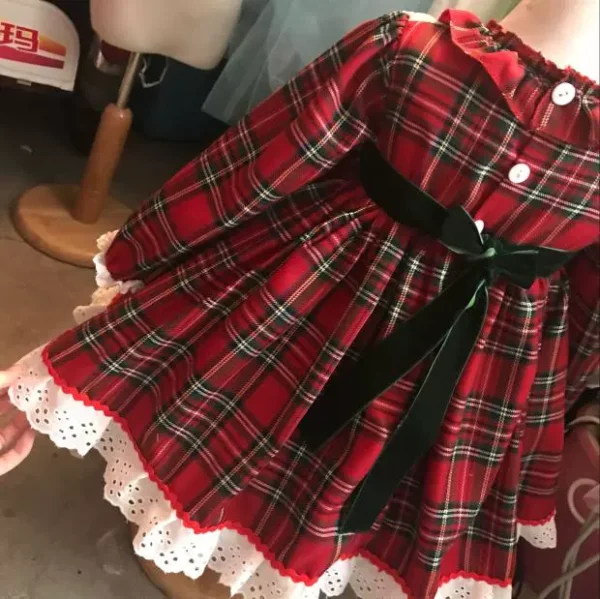 Dream Catcher Red Plaid Antique Skirt Girls Princess Skirt Custom Order - Image 2