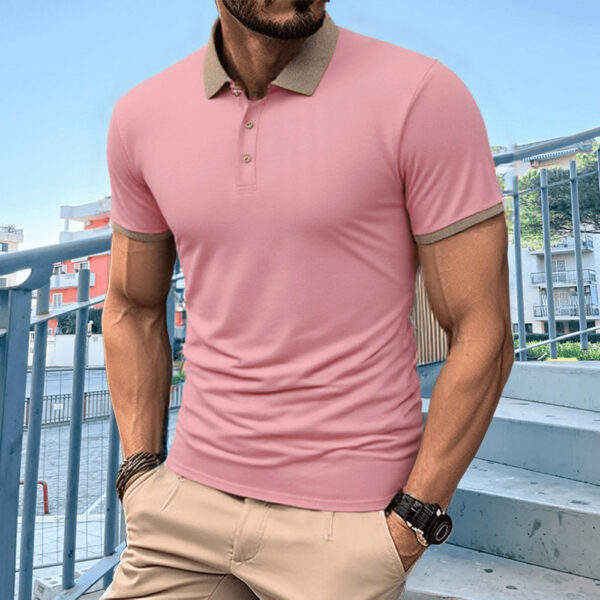 Summer Polo Shirt Printed T-shirt Short Sleeve High-end Lapel - Image 6