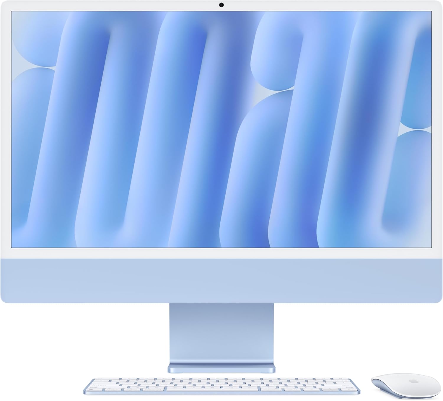 Apple iMac All-in-One Desktop Computer with M4 chip with 8-core CPU and 8-core GPU: Built for Apple Intelligence, 24-inch Retina Display, 16GB Unified Memory, 256GB SSD Storage; Blue