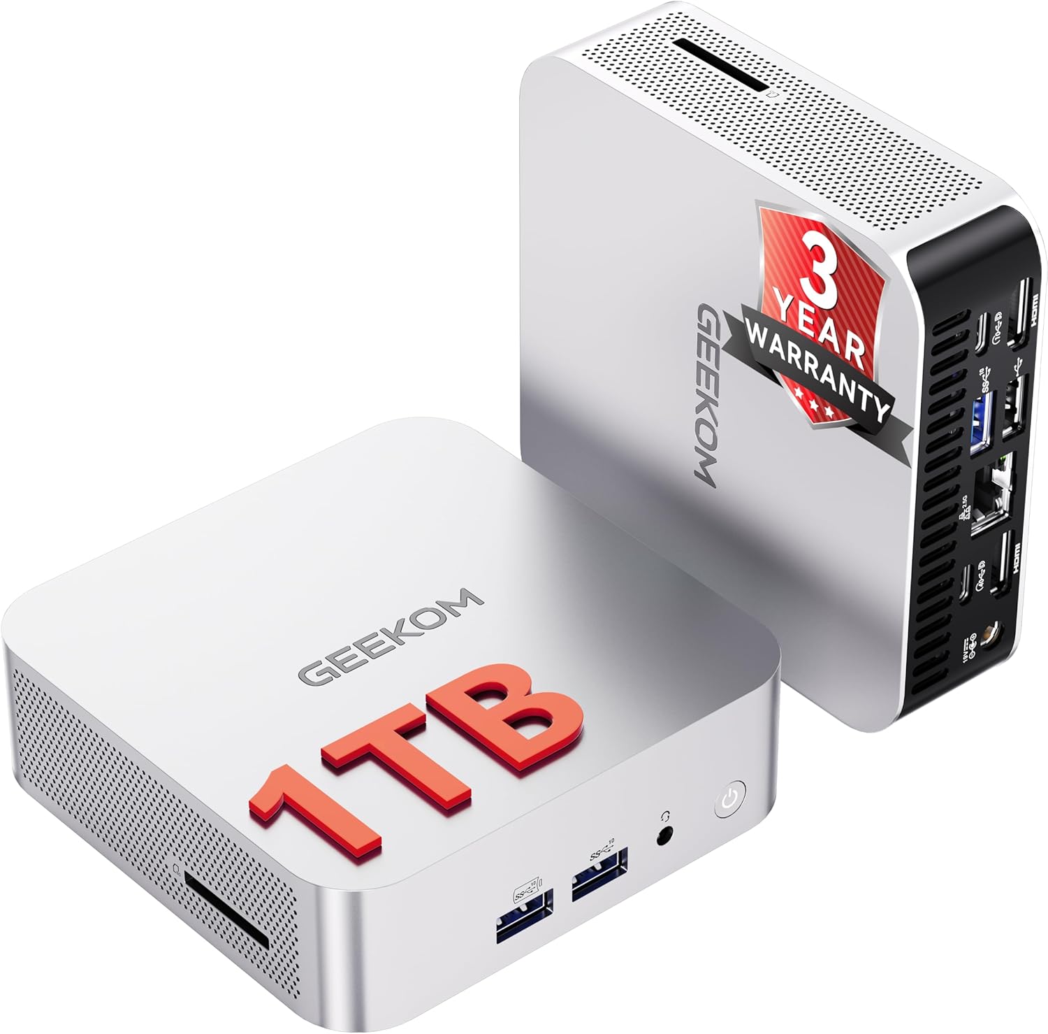 GEEKOM [2026 The Best Mini PC A5 PRO Mini PC Windows 11 Pro, with AMD Ryzen 5 7430U(Beats 4300U/5500U, Up to 4.4GHz) 16GB RAM & 1TB SSD, Dual HDMI Quad Display/WIFI 6 for Video Editing/Graphic Design