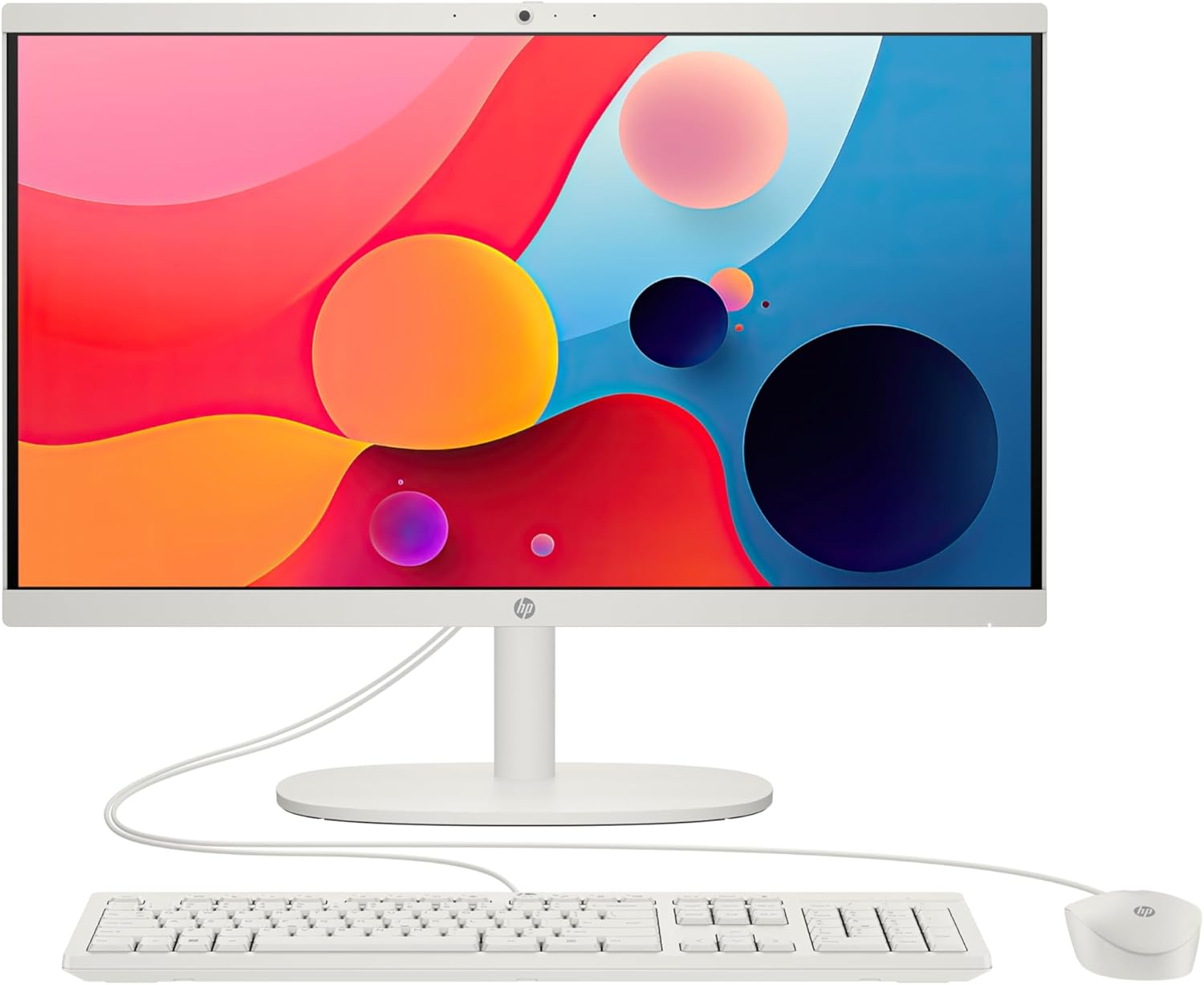 HP 22” All-in-One Desktop PC | Intel® N100 Processor | 8 GB RAM | 256 GB SSD | Intel UHD Graphics | FHD Display | Windows 11 Home | Dual Speakers | Ceramic White | 22-dg0006sa