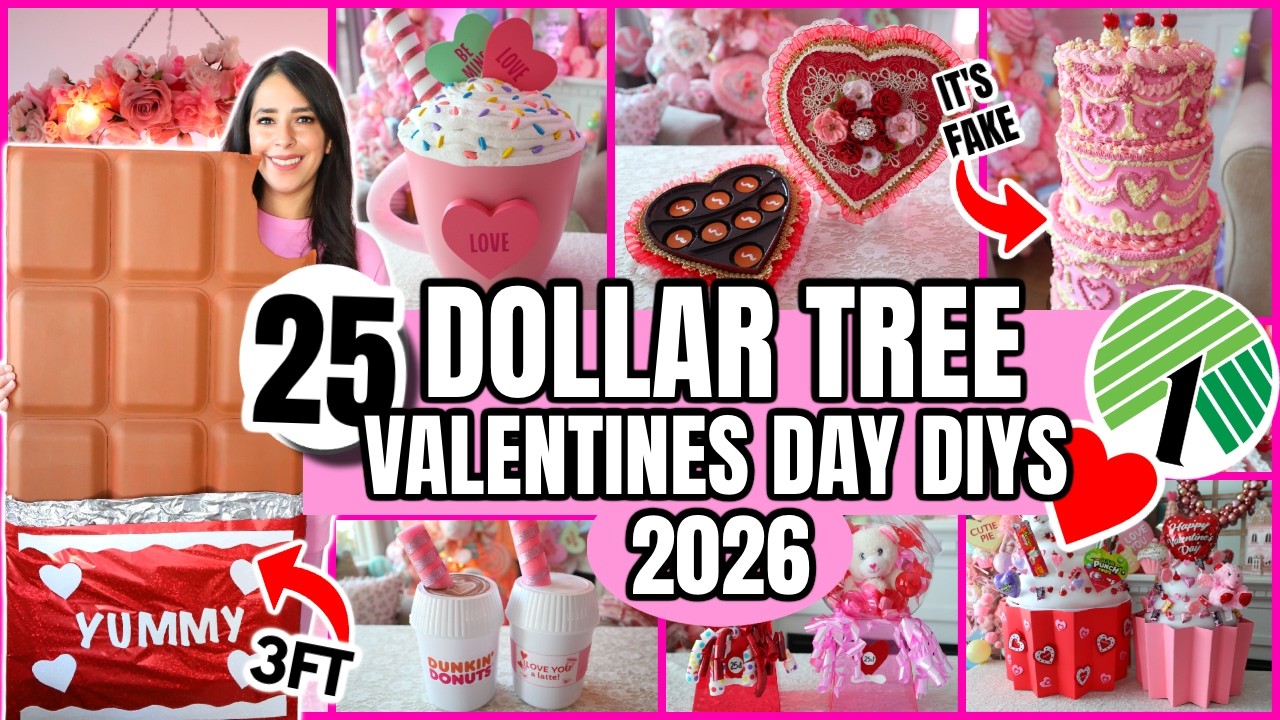 25 Dollar Tree Valentines Day DIYS 2026 🩷 (easy hacks that don’t look cheap!)
