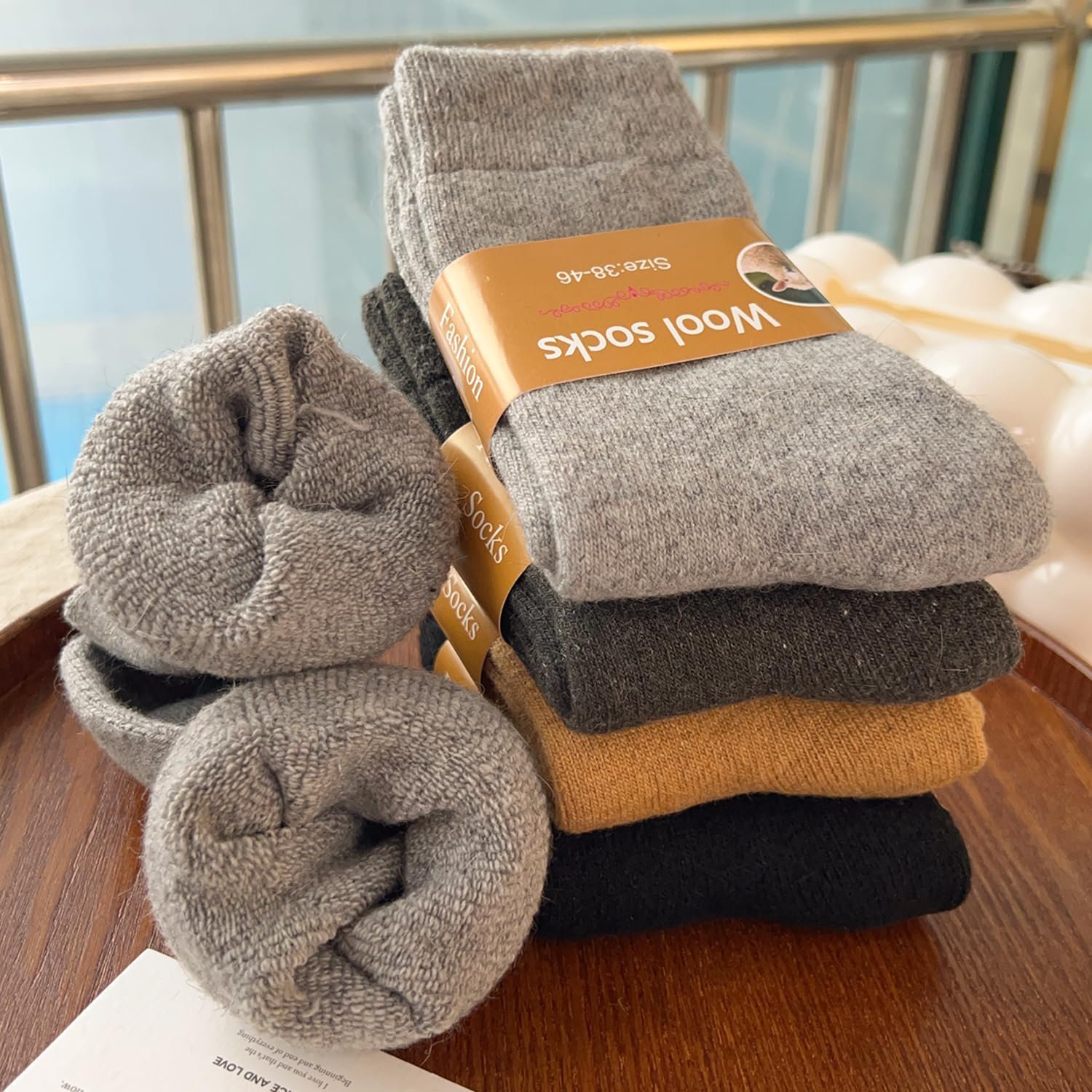 3Pairs Winter Super Thicker Warm Socks Wool Male Men Women Sock Against Cold Snow Terry Stockings