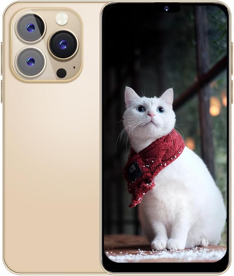 6.3″ HD Screen Cheap Smartphone, 16GB ROM (Expansion to 128GB), 4000mAh Large Battery, Dual SIM Dual Camera,Android 10.0,Support WIFI Bluetooth Face ID Mobile Phone(Gold)
