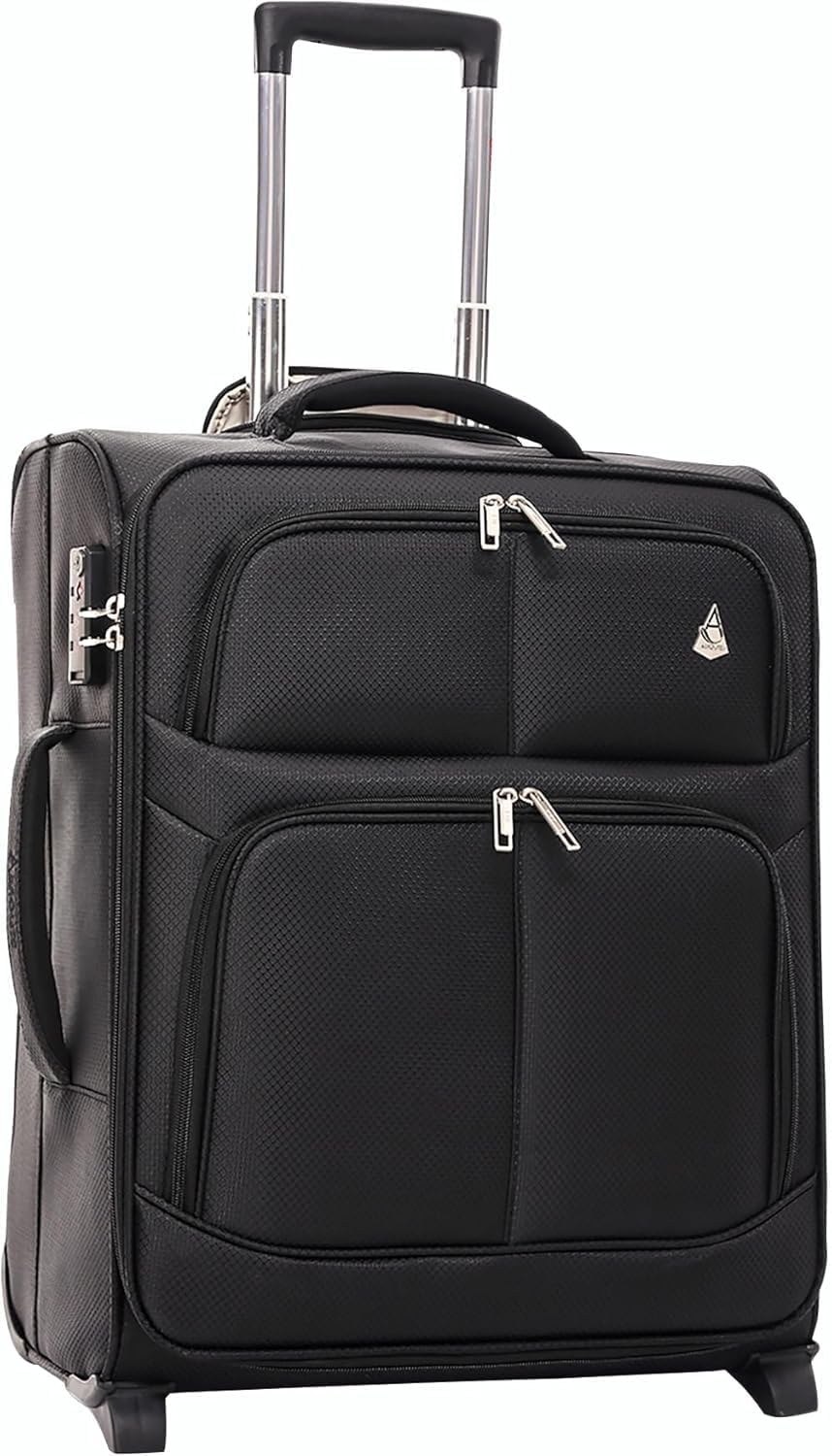 Aerolite Expandable 55x40x20cm to 55x40x23cm Ryanair Priority Max Super Lightweight Carry On Hand Cabin Luggage Suitcase 55x40x20 55x40x23 with 2 Wheels, Approved for Jet2 British Airways & Many More