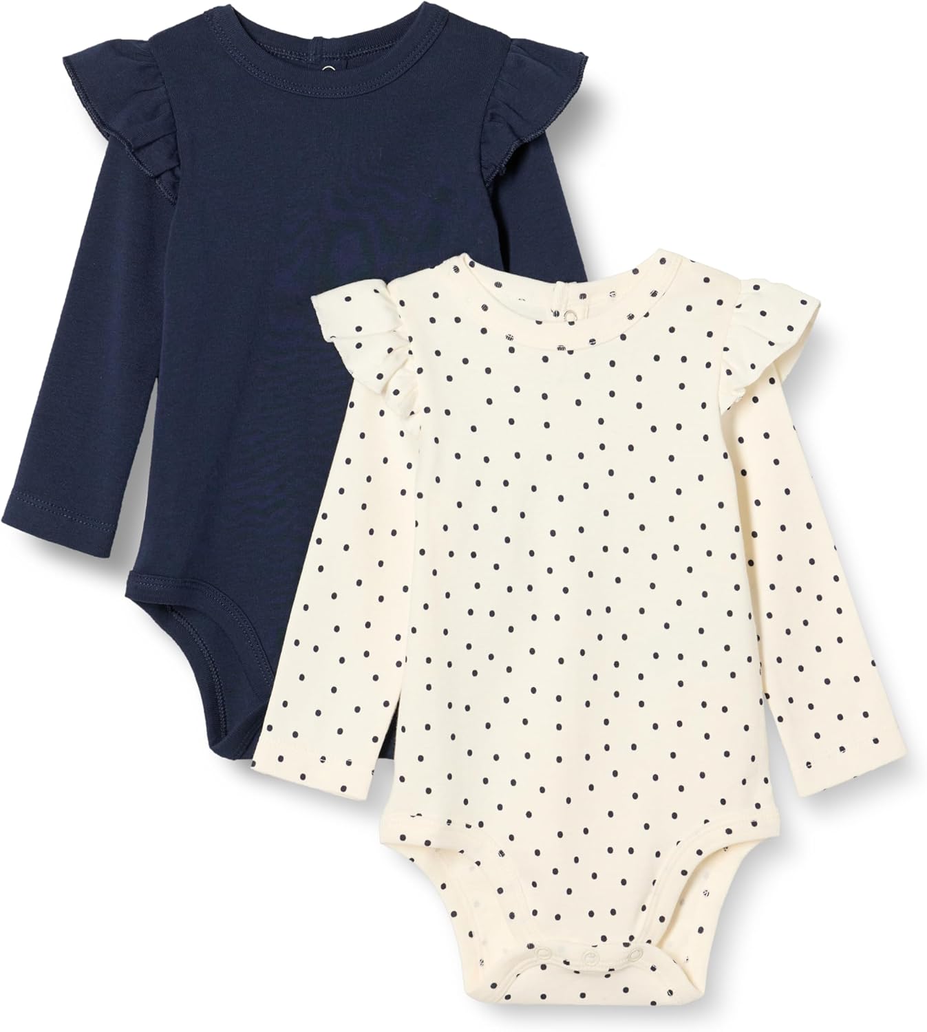 Amazon Essentials Baby Girls Long-Sleeved Ruffled Bodies