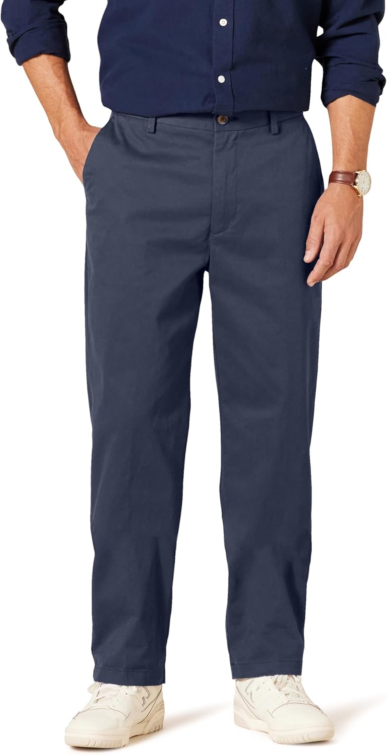 Amazon Essentials Men’s Classic Fit Wrinkle-Resistant Flat-Front Casual Chino Trouser (Available in Big and Tall)