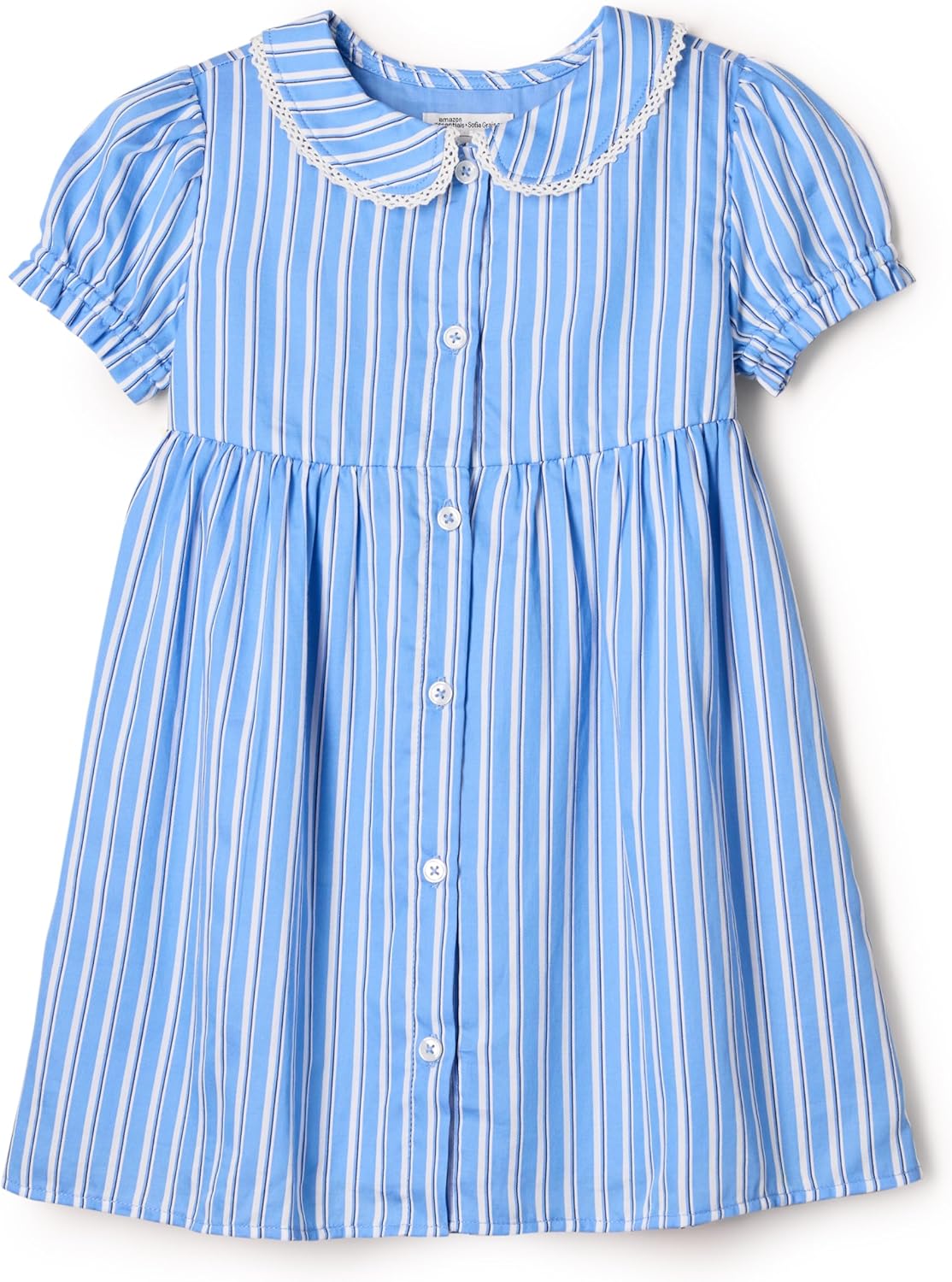 Amazon Essentials x Sofia Grainge Toddlers and Baby Girls’ Cotton Sateen Dress with Collar