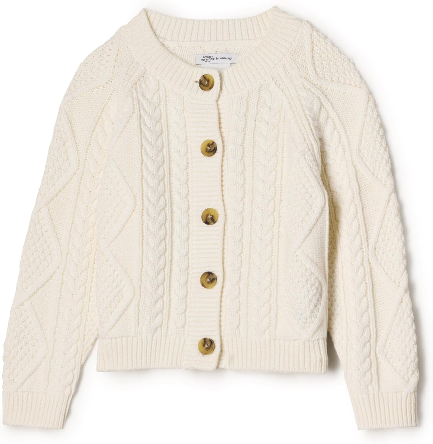 Amazon Essentials x Sofia Grainge Unisex Toddlers and Babies’ Fisherman Cardigan Sweater