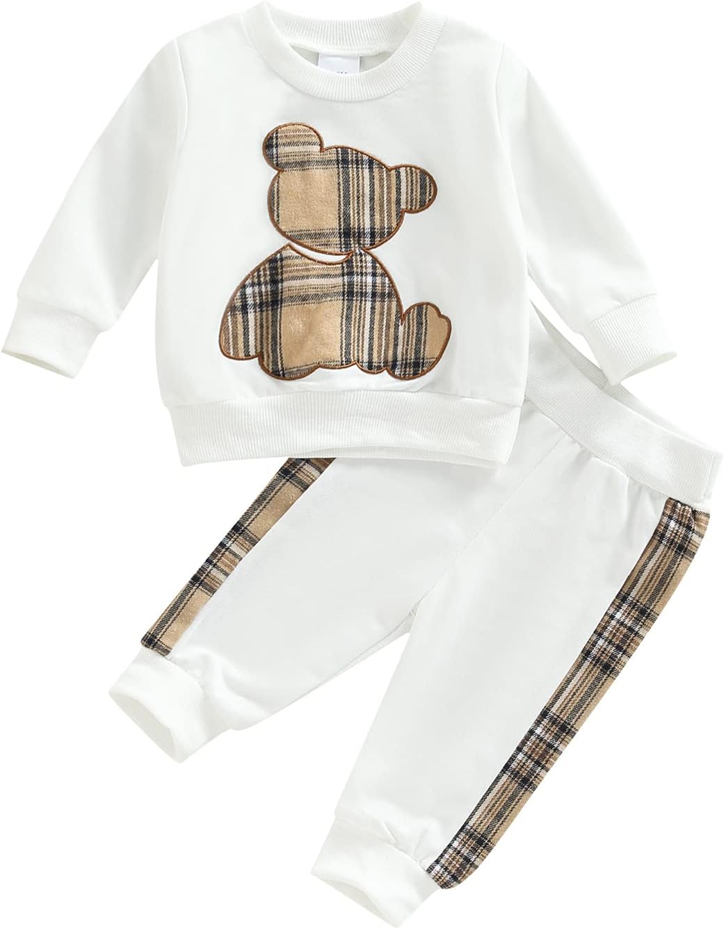 Baby Boy Spring Fall Outfit Embroidery Deer Jumper Sweatshirt Top Trouser Jogger Clothes Set Tracksuit