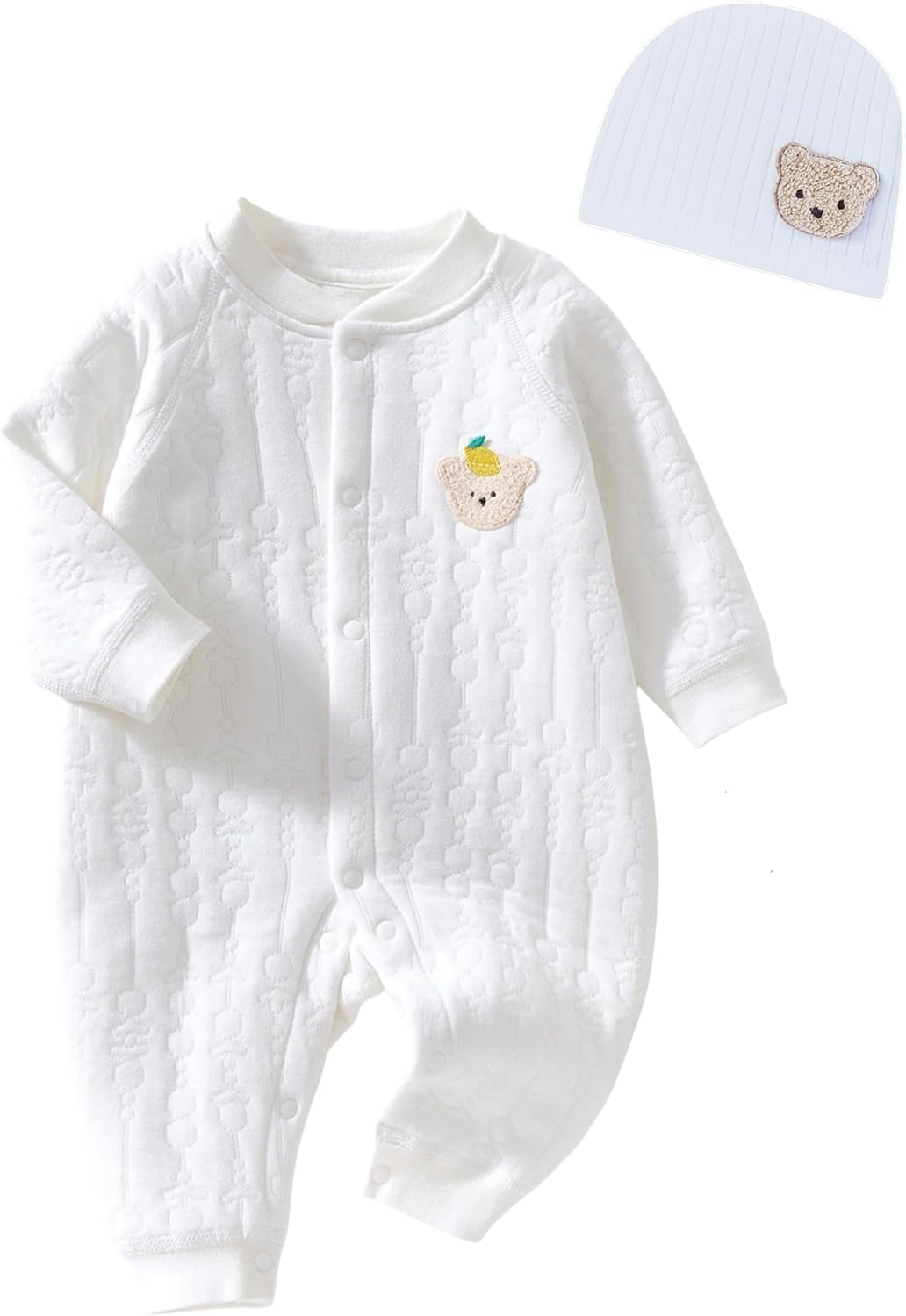 Boys Girls Bodysuit Newborn, 100% Cotton Toddler Home Wear Thickened Spring and Autumn Clothing