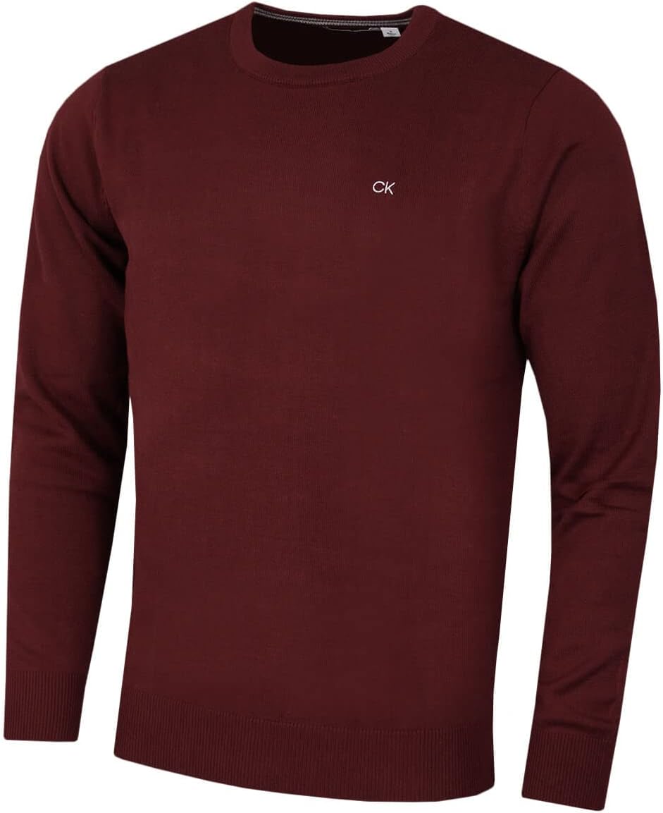 Calvin Klein Mens 2025 Durable Comfort Crew Neck Golf Sweater