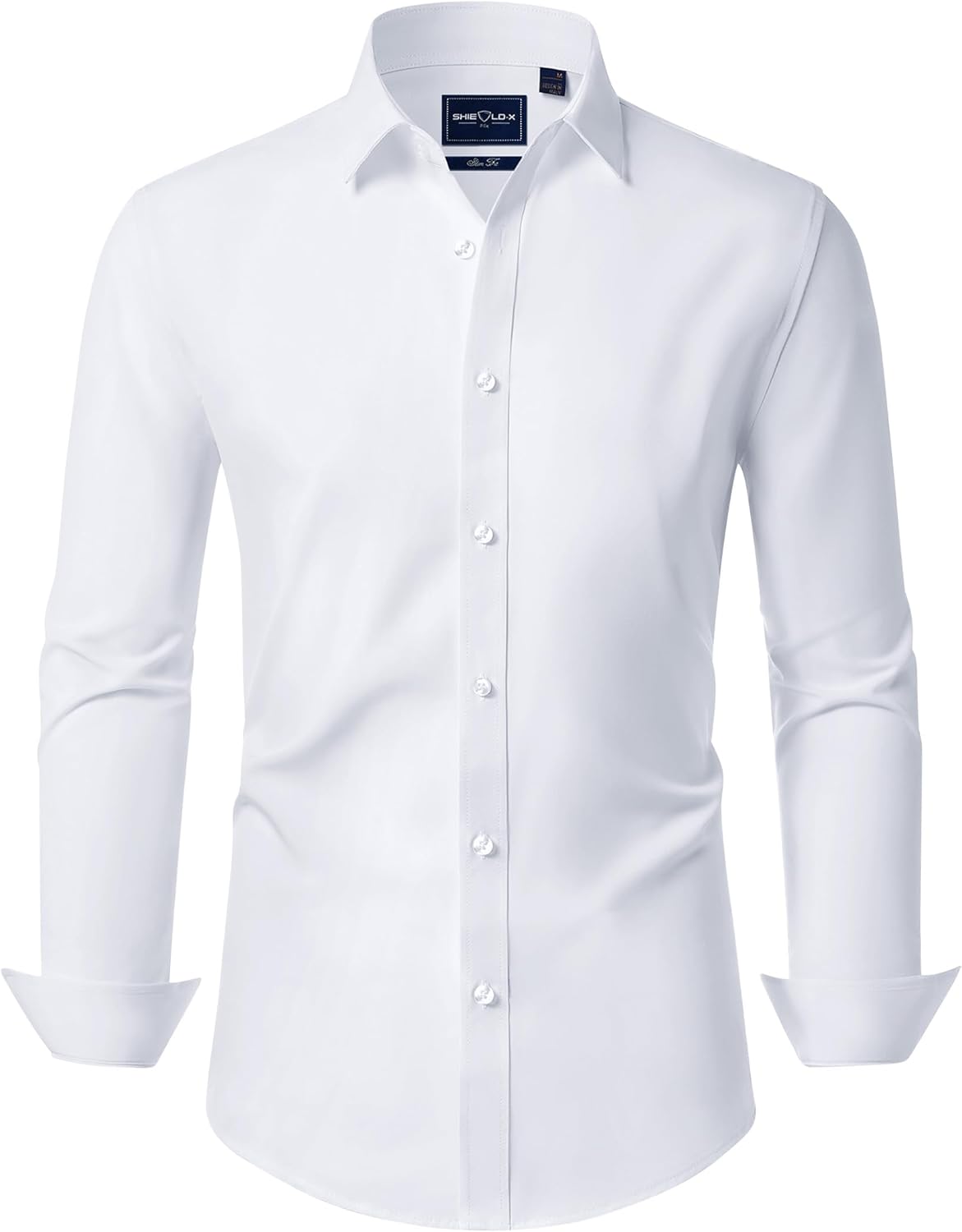 DEMEANOR Mens Dress Shirts Long Sleeve Dress Shirts for Men Slim fit Shirt Mens Casual Shirts Non-Iron Men Formal Shirts