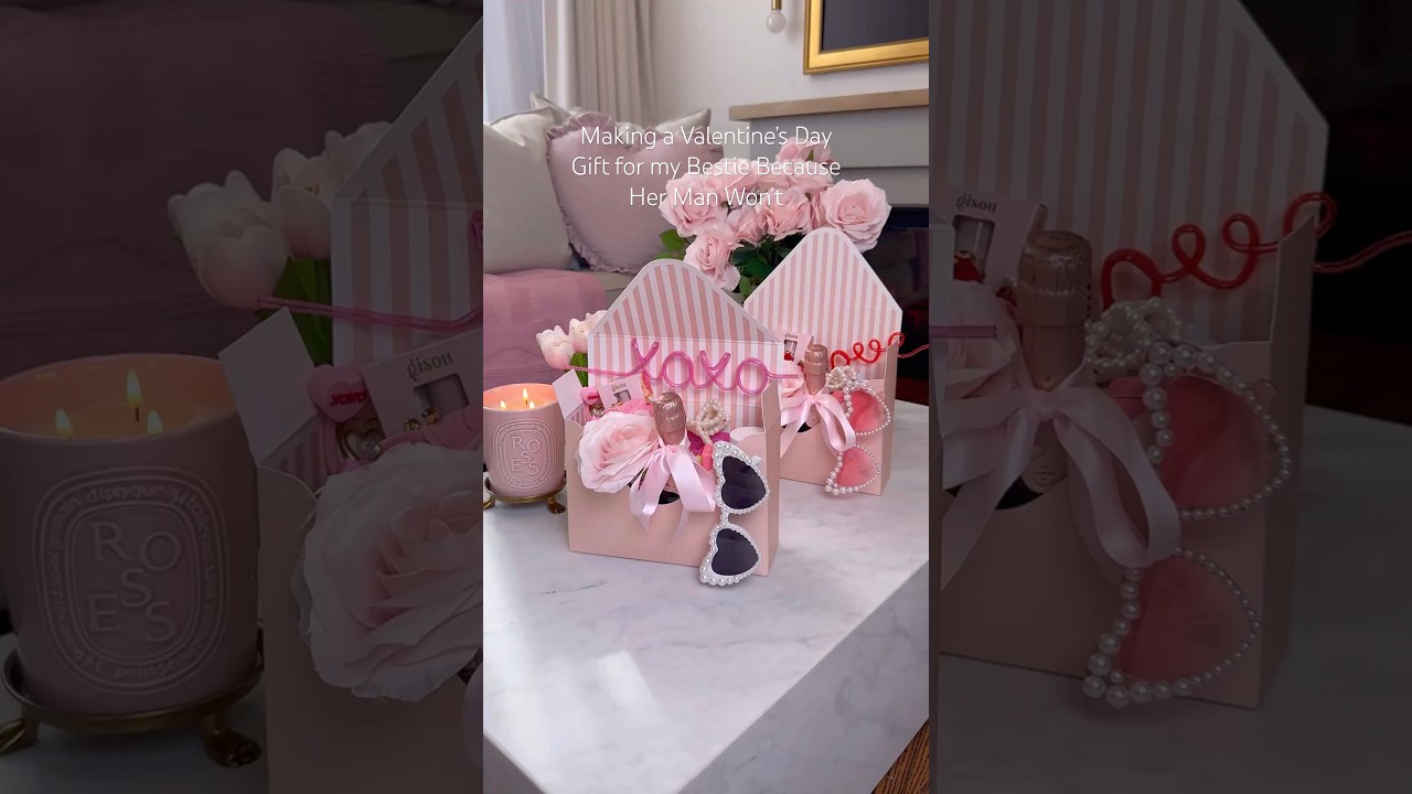 DIY Valentine’s Day Gift for Bestie #asmr #DIY #giftideas #valentinesday #fyp  #aesthetic #thatgirl