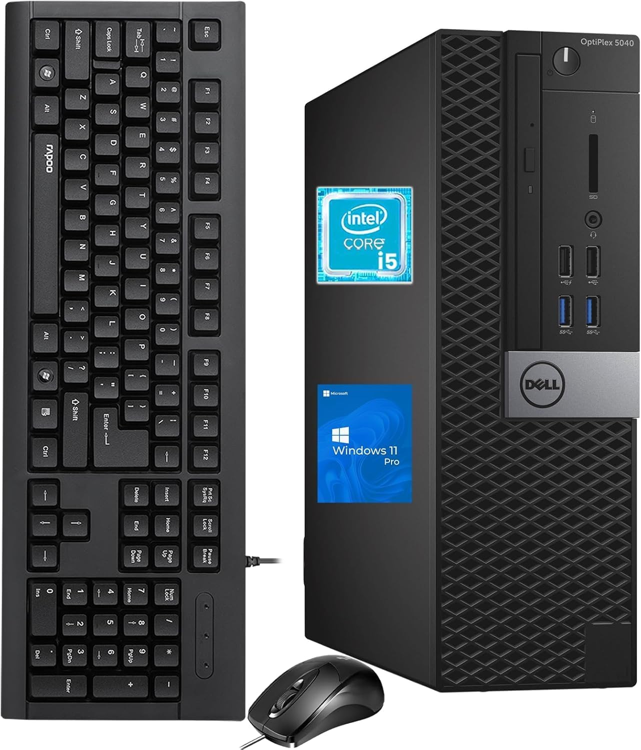 Dell OptiPlex 5040 SFF Desktop Computer PC, Intel Core i5-6500, 8GB RAM, 500GB HDD, WiFi, Bluetooth, HDMI, Qwerty Keyboard, Windows 11 Pro (Renewed)