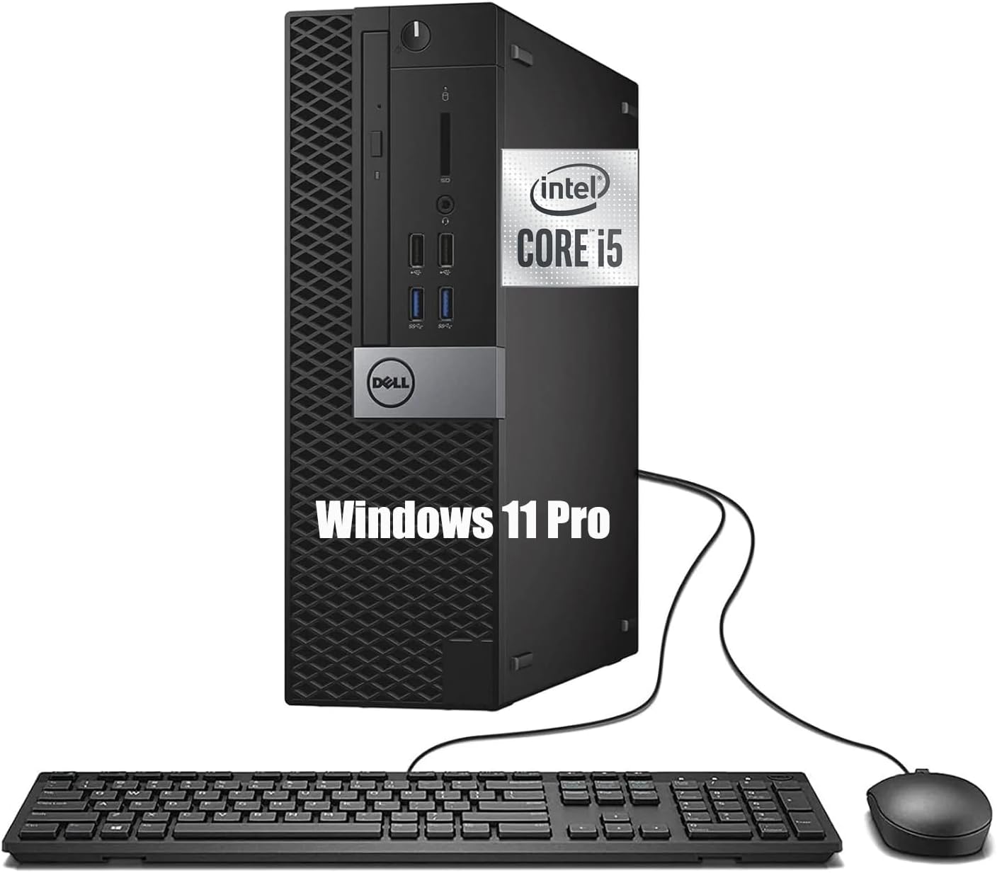 Dell Optiplex 3050 SFF Desktop Computer, Intel Core i5-7500, 16GB RAM, 512GB SSD, WiFi, Bluetooth, QWERTY Keyboard, Windows 11 Pro (Renewed)