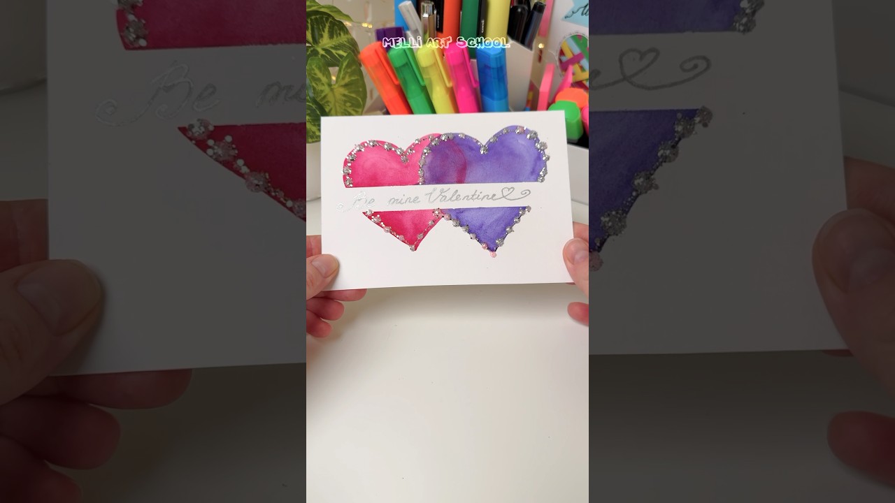 Easy Valentine’s Day Card for Beginners #shorts
