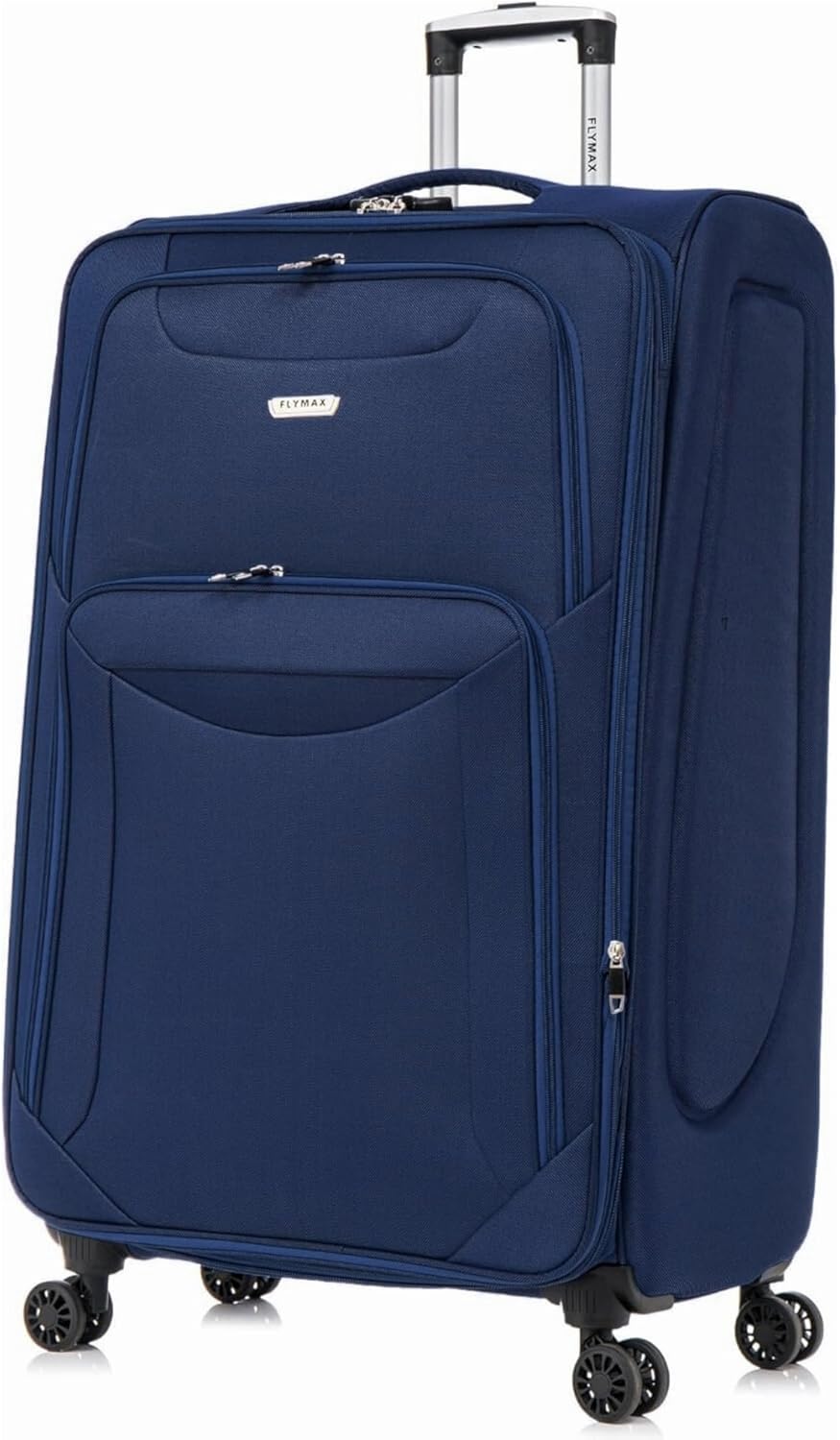 FLYMAX 24″ Medium Super Lightweight 4 Wheel Suitcase Luggage Expandable with Wheels Navy