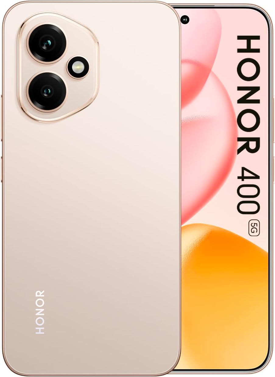 HONOR 400 Smartphone, 5G Mobile Phone, 200MP AI Super Zoom Camera,6.55 inch,5300mAh 66W fast charging,8GB+256GB, 5000nits Ultra Bright Display,5-stars Drop resistance,Dual SIM,Android 15,Gold