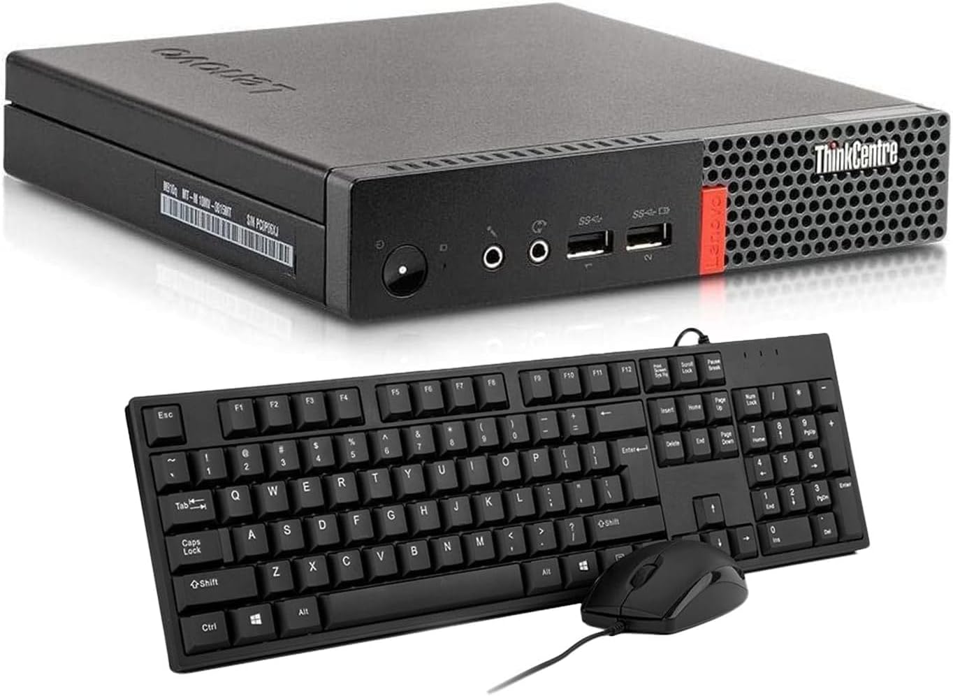Lenovo ThinkCentre M910q Mini Desktop Computer PC, Intel Core i5-6500, 8 GB RAM, 256 GB SSD, US QWERTY Keyboard, WiFi, Bluetooth, Windows 11 Pro (Renewed)