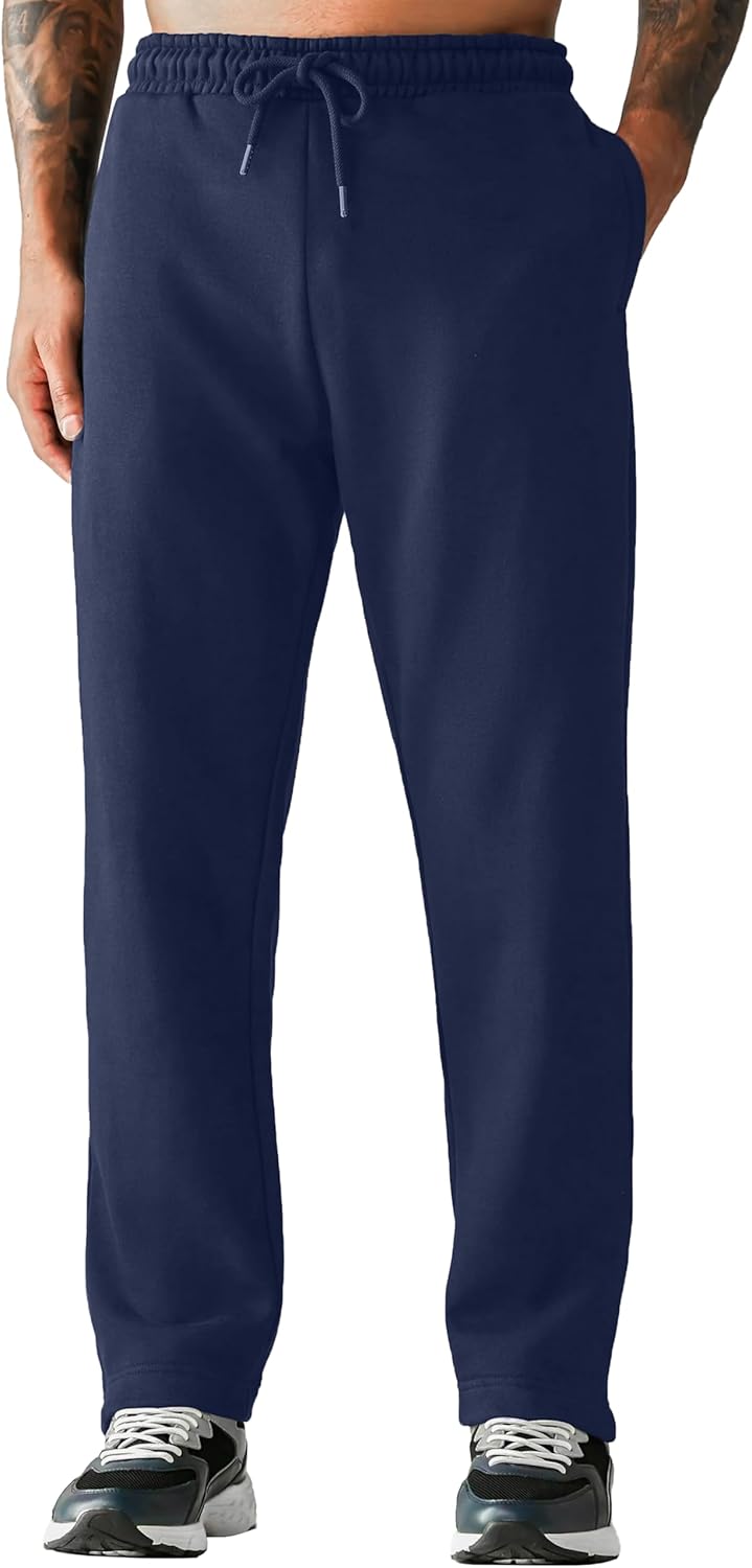 Love My Fashions Joggers for Men UK Tracksuit Jogging Bottoms Men’s Fleece Joggers Open-Hem Sweatpants with Pockets Drawstring Trousers Gym Workout