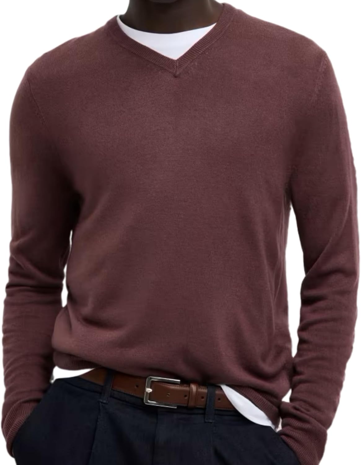 MATINEE S-4XL Mens Fine Knitted Luxury Supersoft Cashmere-Like Crew Neck/V Neck/Zip Neck Sweaters, Fine 12 Gauge Knit Structure