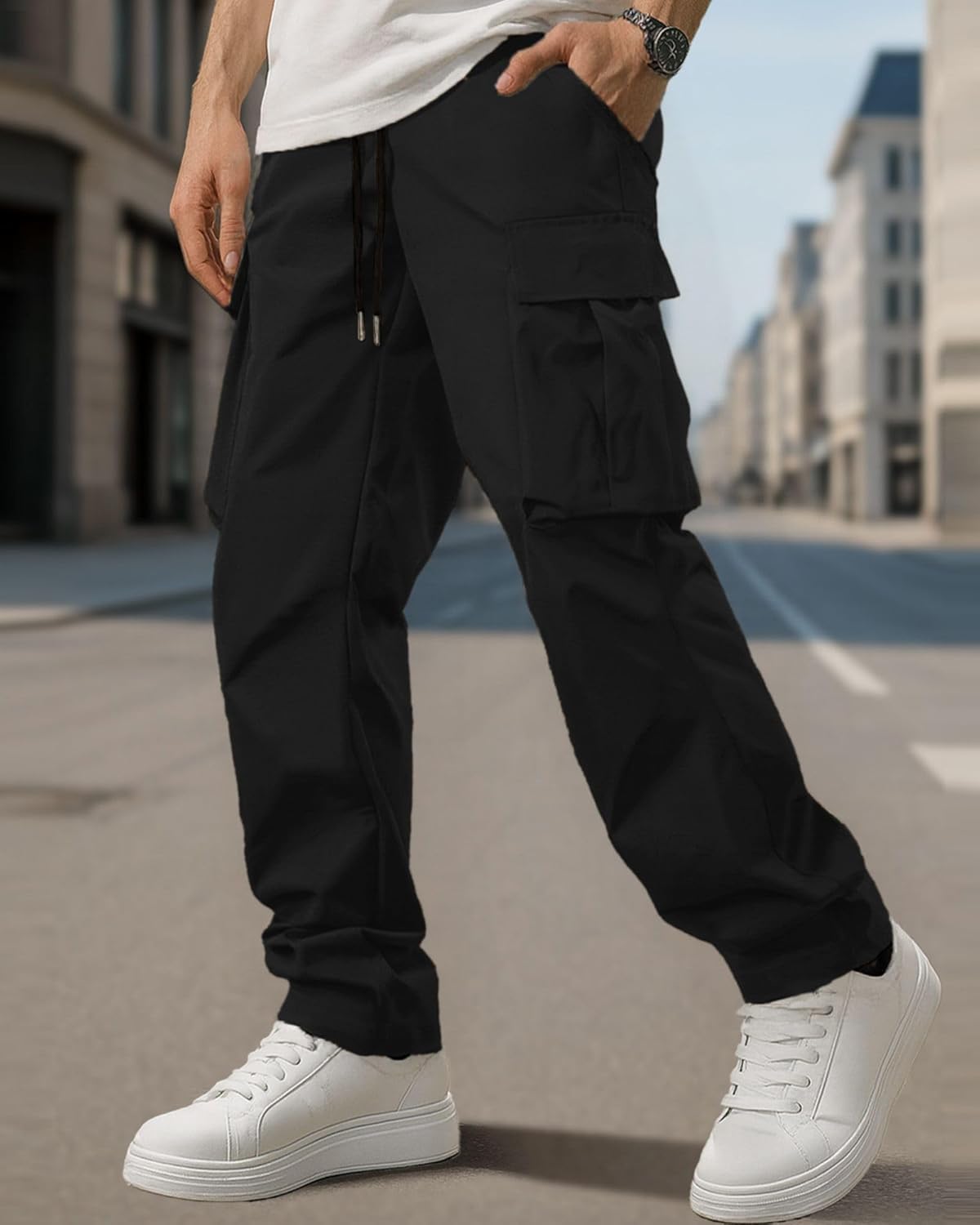 Men’s Cargo Pants with Pockets Sports Outdoor Pants Casual Fashion