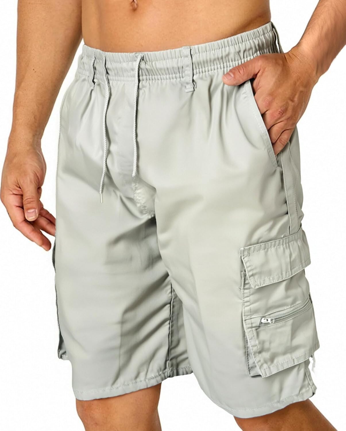 Men’s Cargo Shorts with Zipper Pockets Lightweight Breathable Hiking