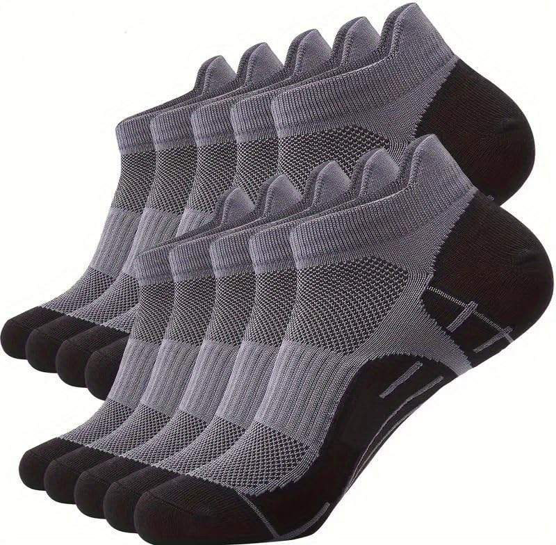 Men’s Short Socks with Anti Odor Fabric That Is Durable and Not Prone To Pilling, Suitable for Daily Commuting (10 Pairs)