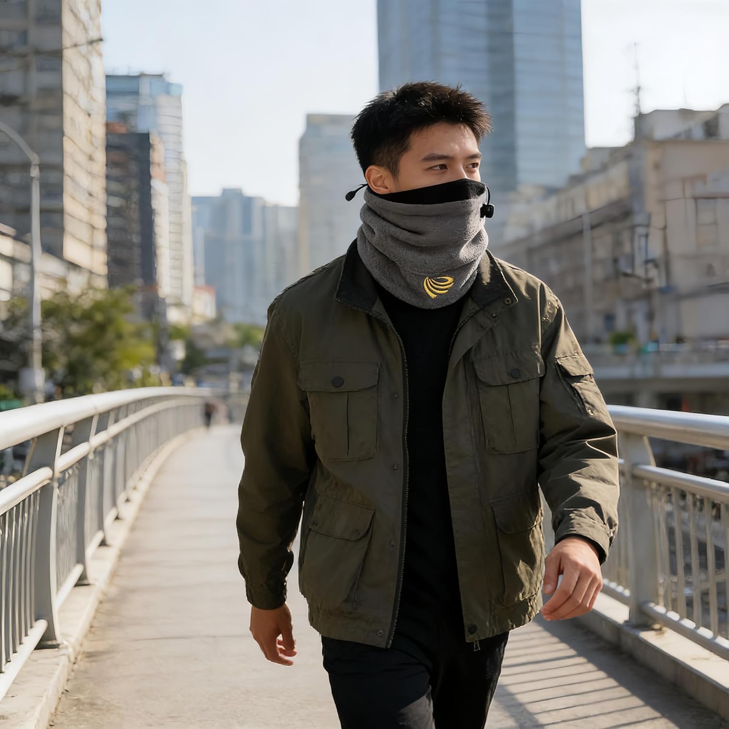 Neck Warmer Men And Women Winter Cold-proof Collar Snood Velvet Padded Outdoor Cycling Outdoor Neck Scarf Fashion Camping